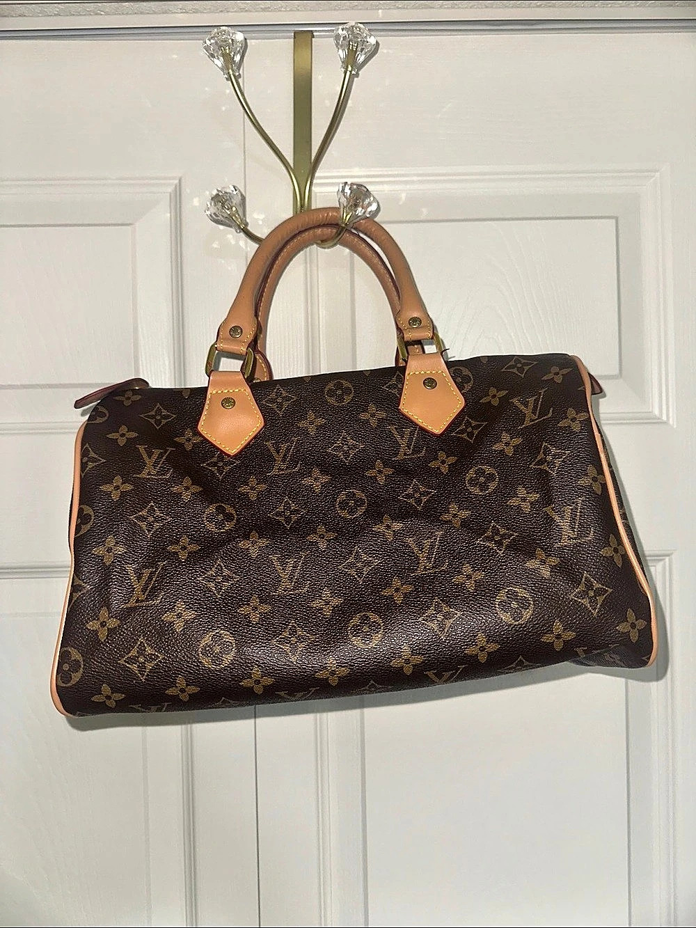 Speedy 30 Monogram Satchel in Brown